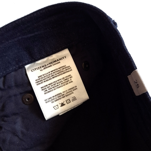 Citizens of Humanity | Dark navy blue Velour velvet, rocket high skinny Jean - Picture 12 of 13
